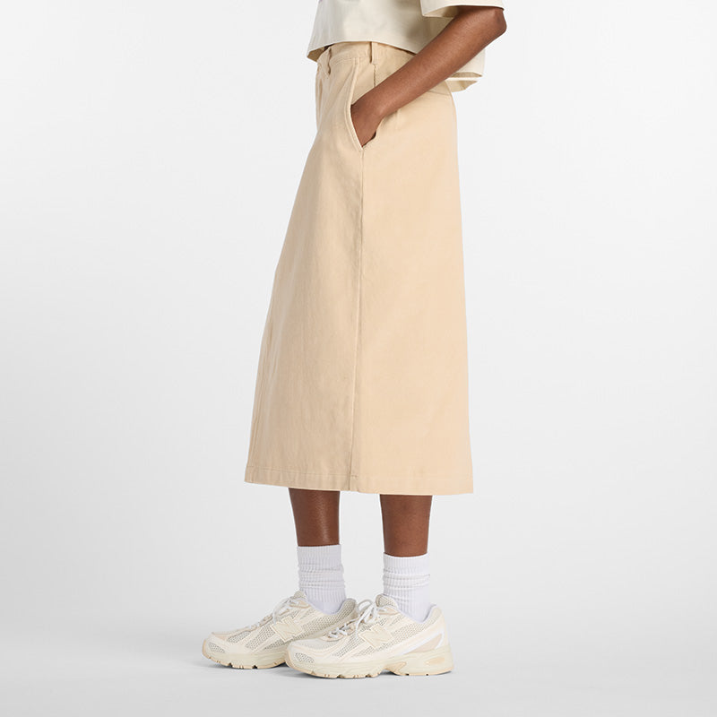 Stretch Corduroy Midi Skirt