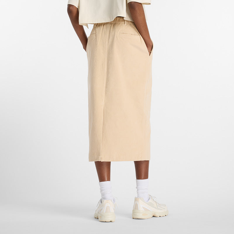 Stretch Corduroy Midi Skirt